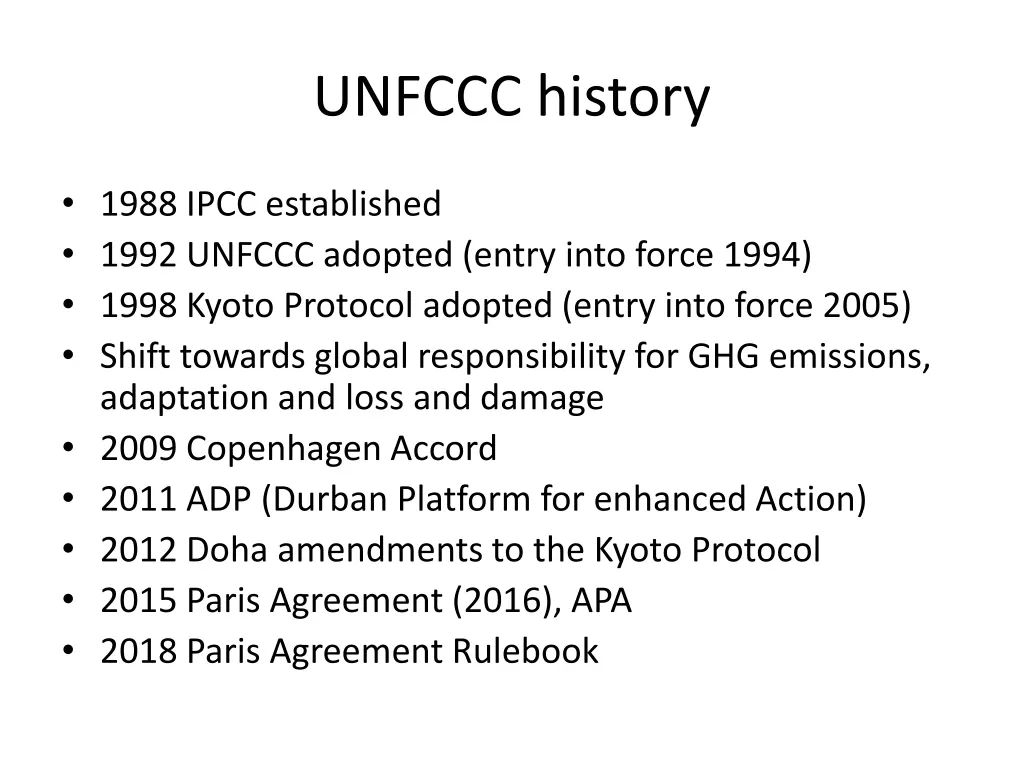 unfccc history