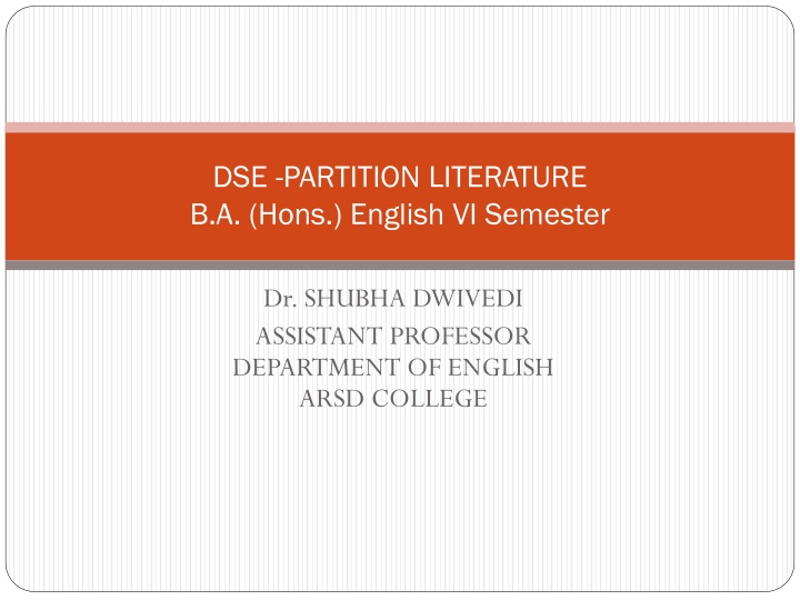 dse partition literature b a hons english