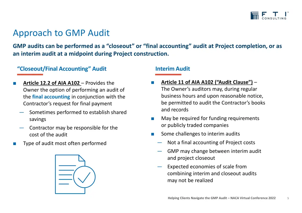 approach to gmp audit