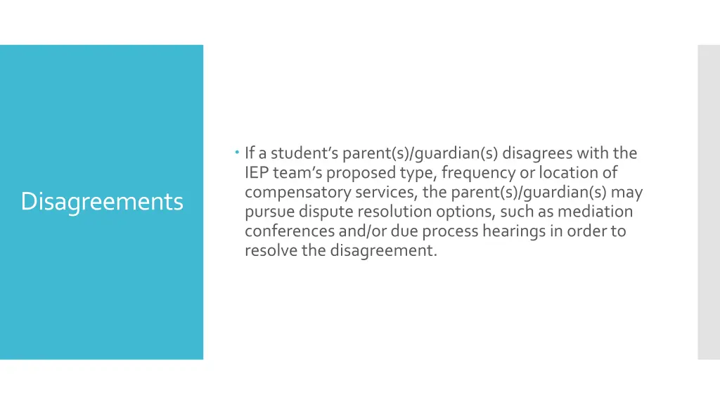 if a student s parent s guardian s disagrees with