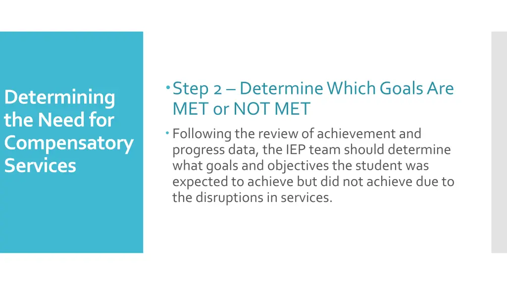 step 2 determine which goals