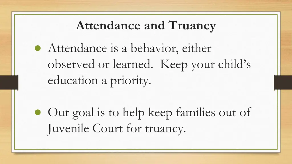 attendance and truancy