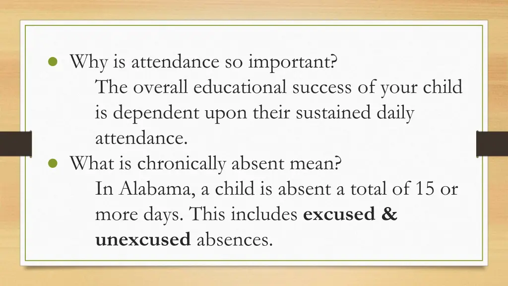 why is attendance so important the overall