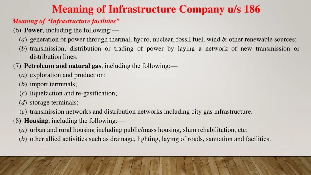 meaning of infrastructure company u s 186 meaning 2