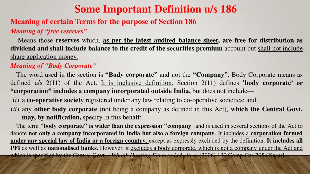 some important definition u s 186 meaning