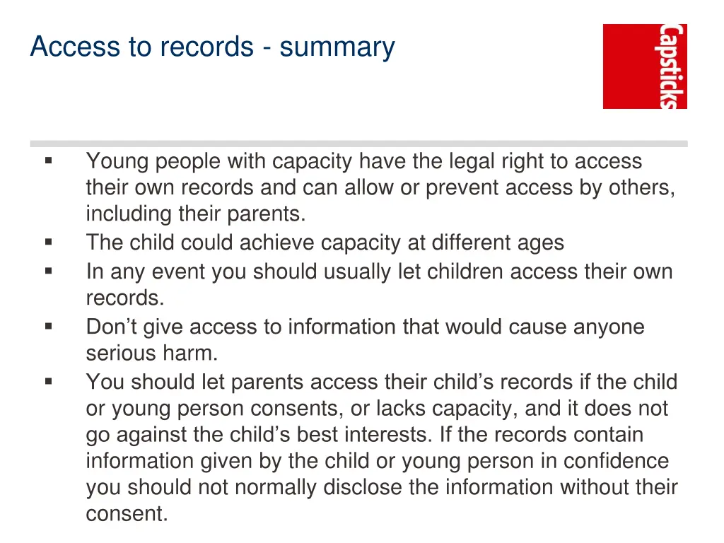 access to records summary