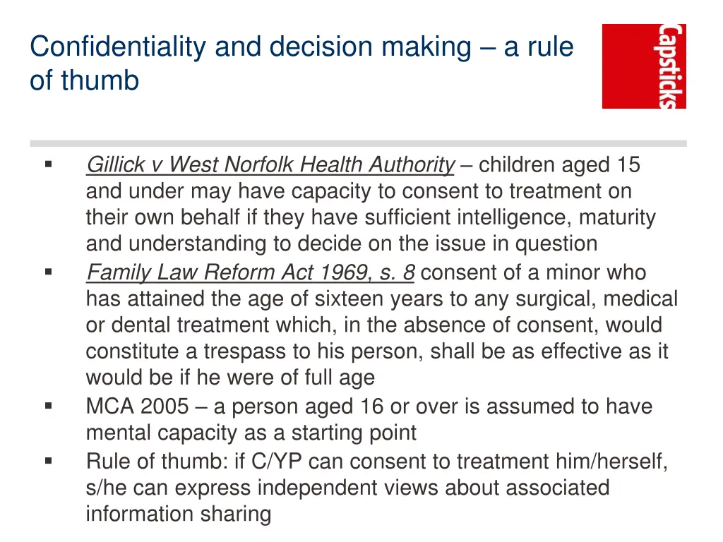 confidentiality and decision making a rule