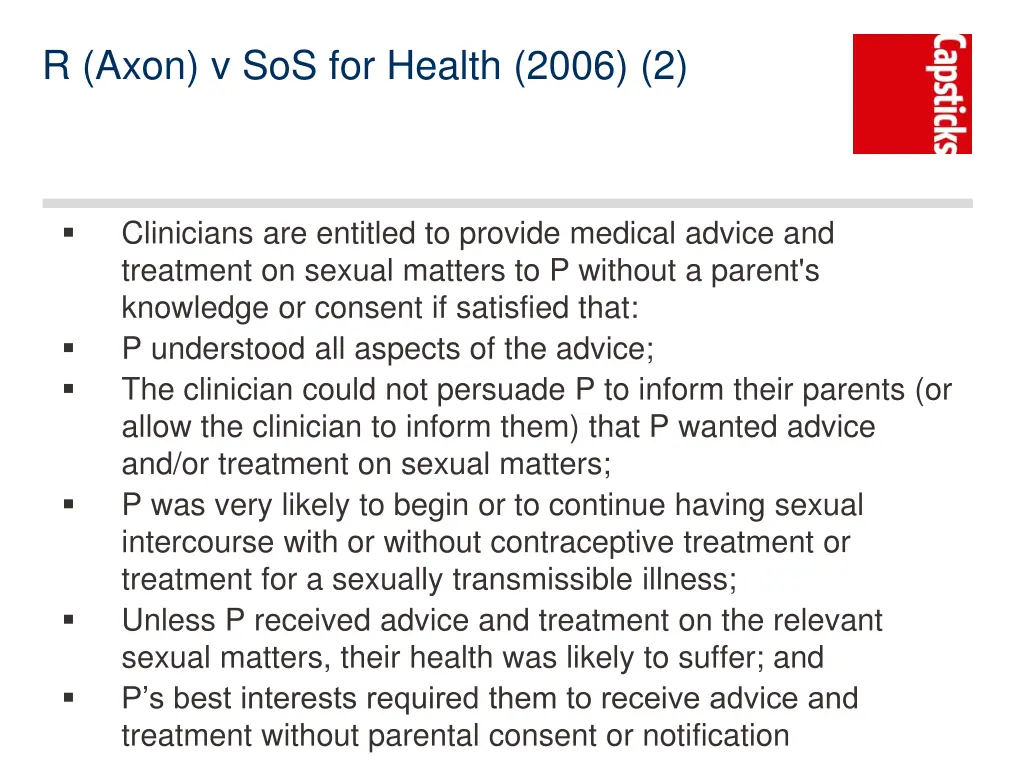 r axon v sos for health 2006 2