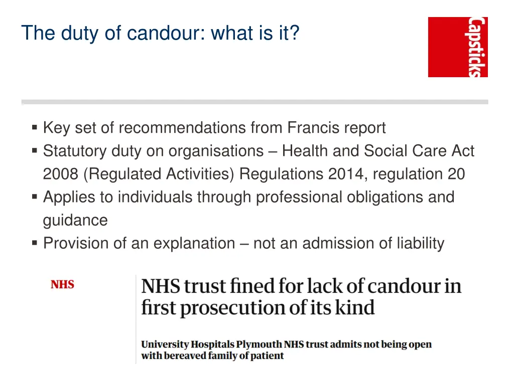 the duty of candour what is it