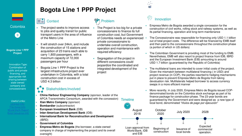 bogota line 1 ppp project