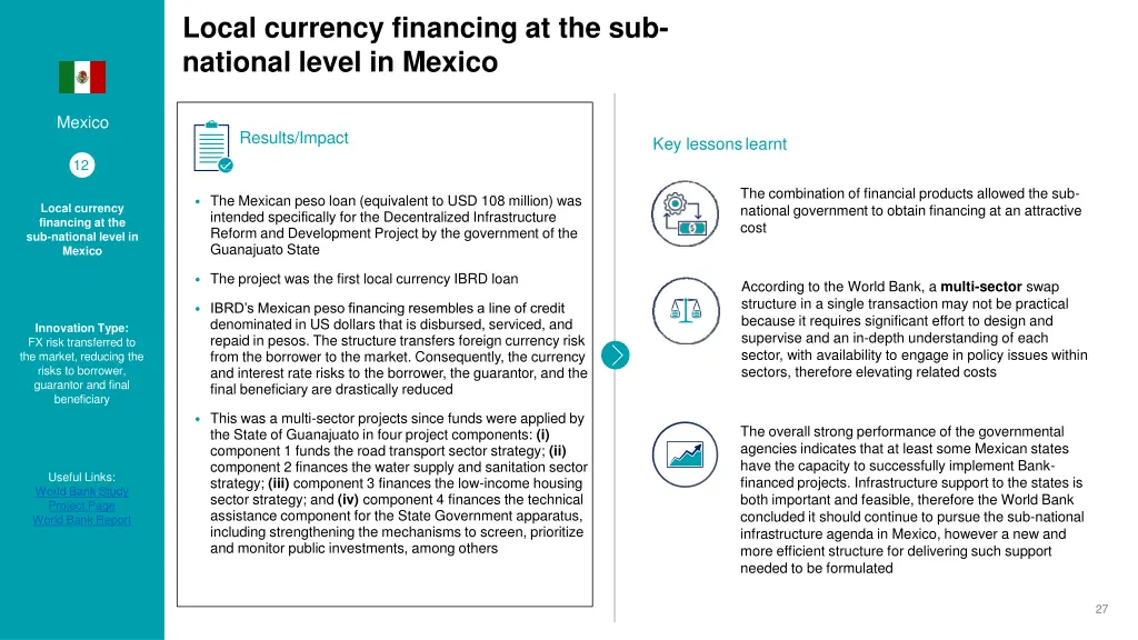 local currency financing at the sub national 1