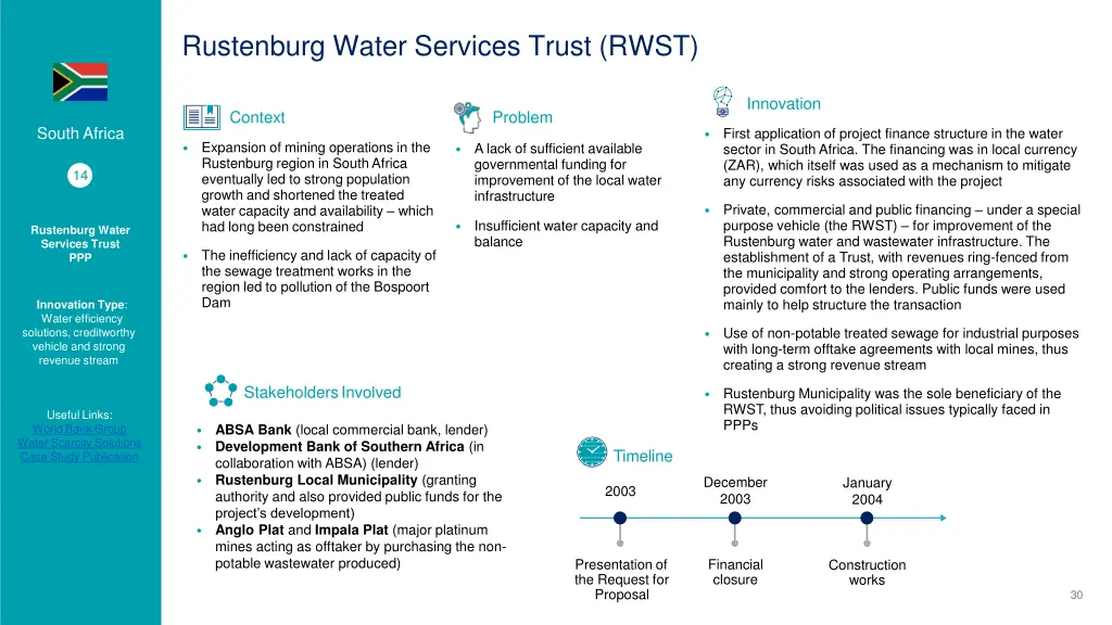 rustenburg water services trust rwst