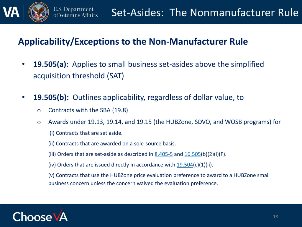 set asides the nonmanufacturer rule