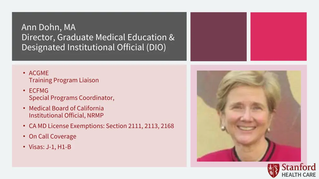 ann dohn ma director graduate medical education