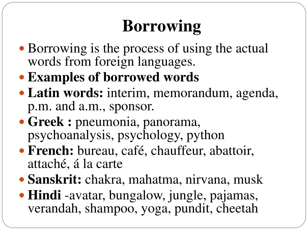 borrowing