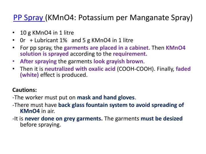 pp spray kmno4 potassium per manganate spray