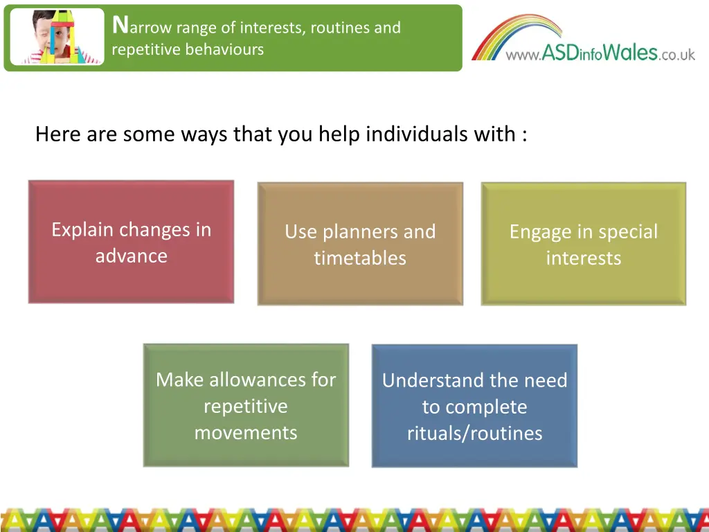 n arrow range of interests routines 1