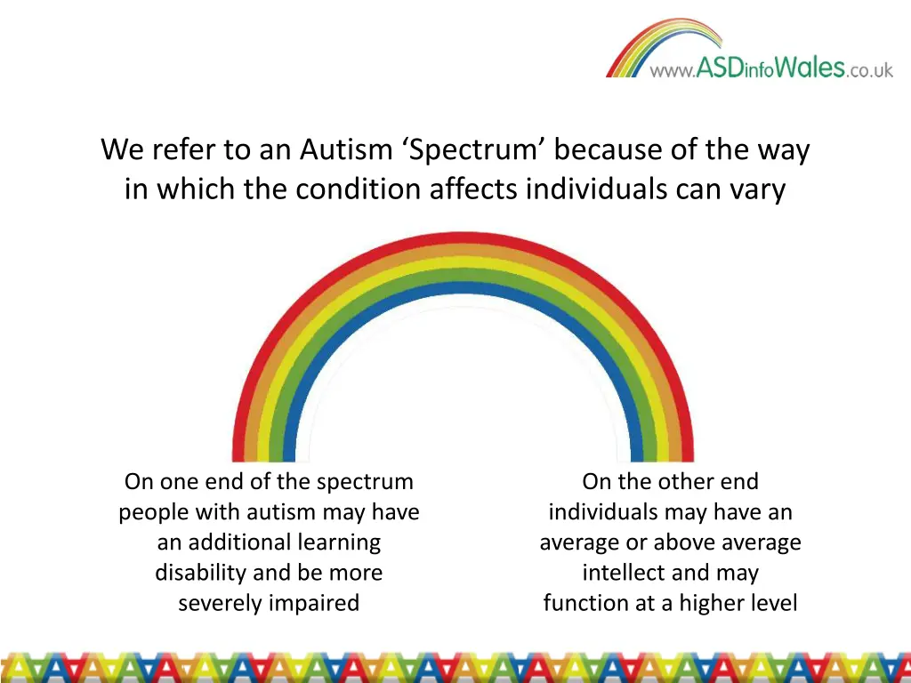 we refer to an autism spectrum because