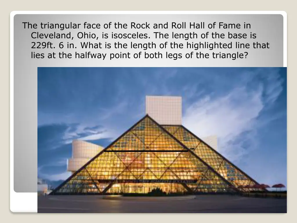 the triangular face of the rock and roll hall 1