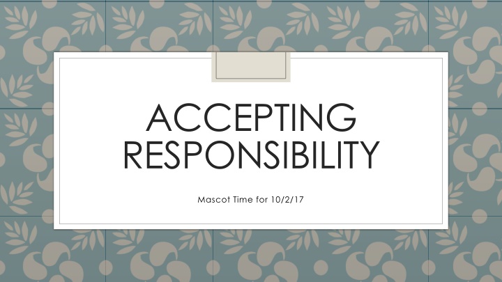 accepting responsibility