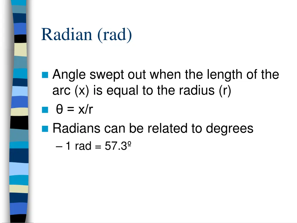 radian rad