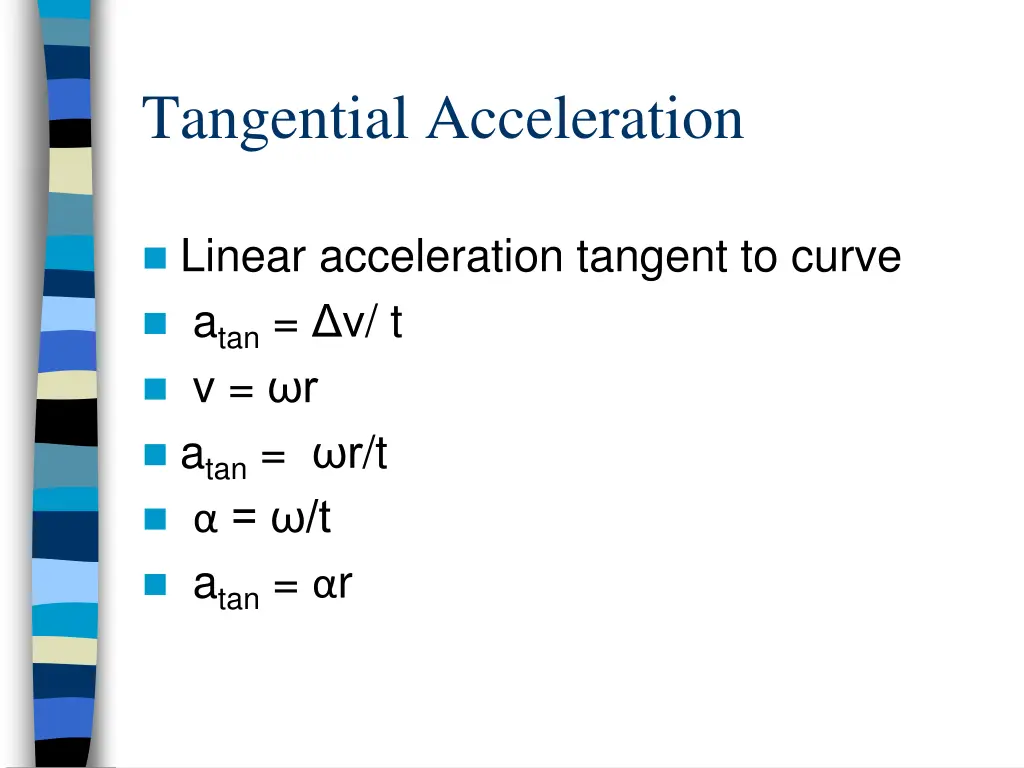 tangential acceleration