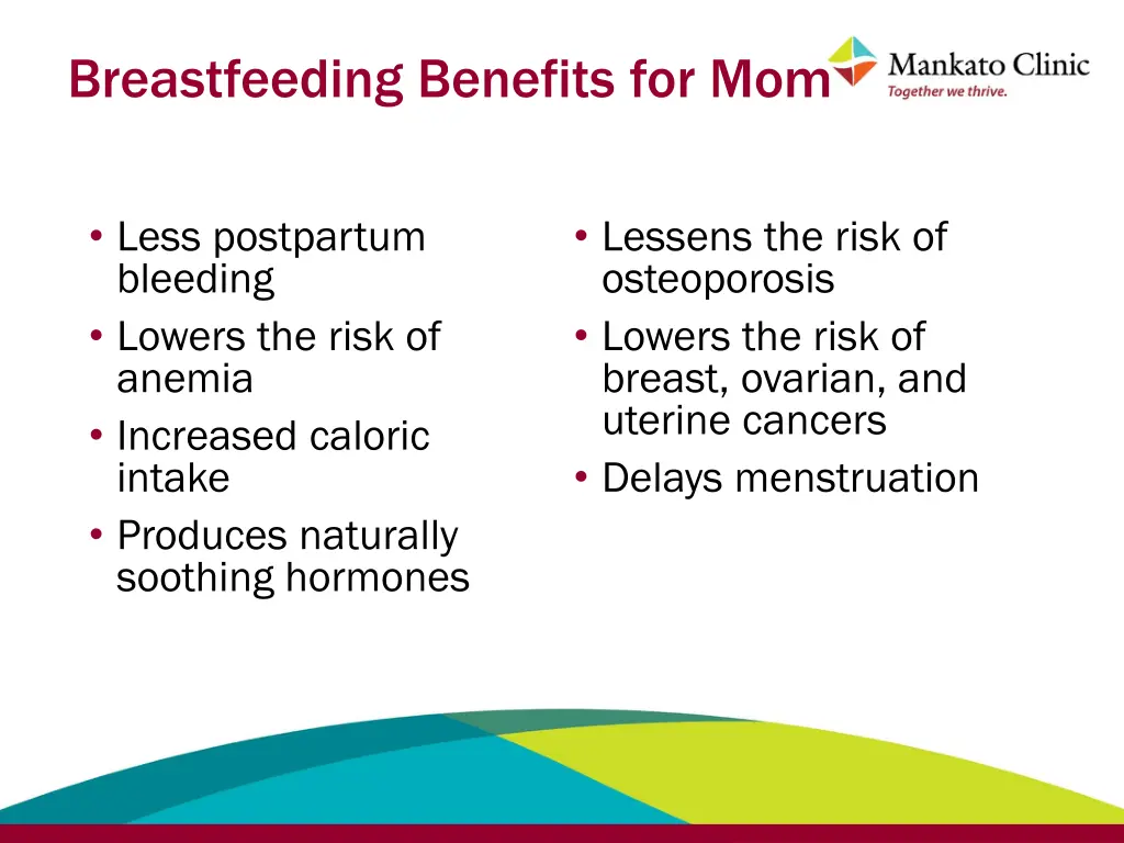 breastfeeding benefits for mom