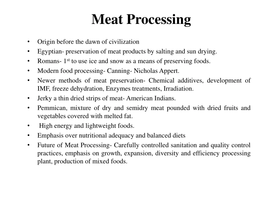 meat processing