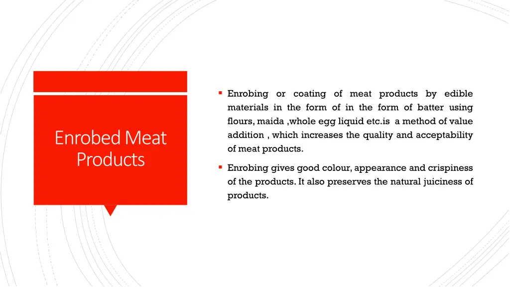 enrobing or coating of meat products by edible