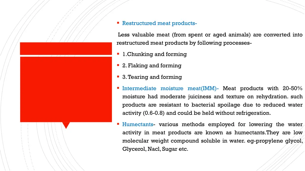 restructured meat products