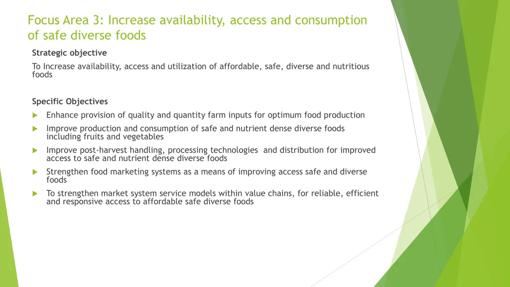 focus area 3 increase availability access