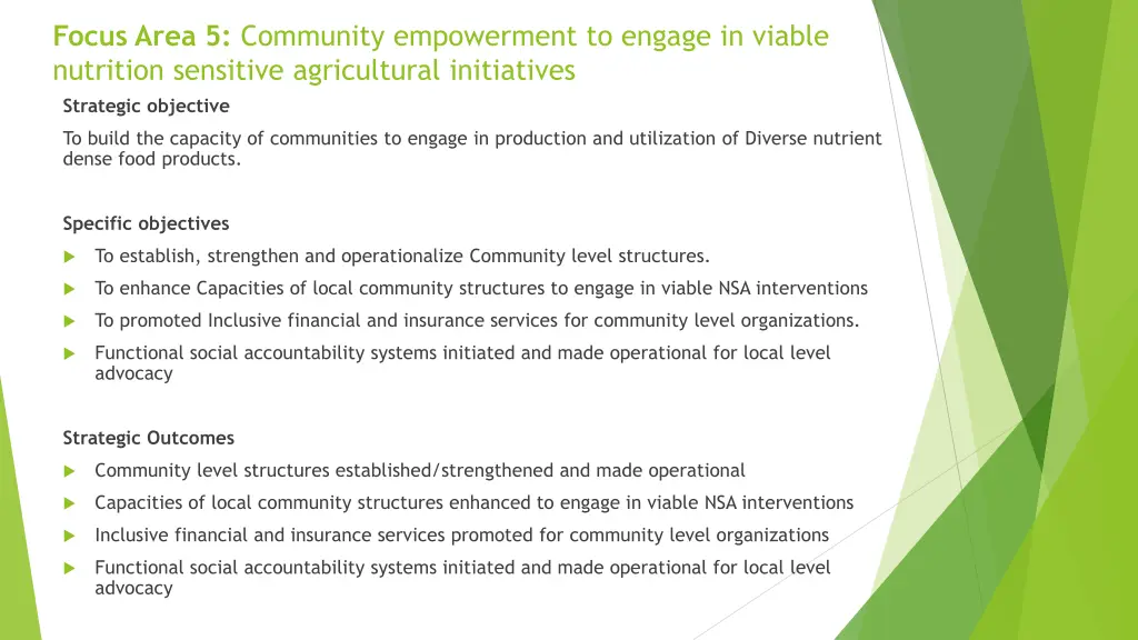 focus area 5 community empowerment to engage