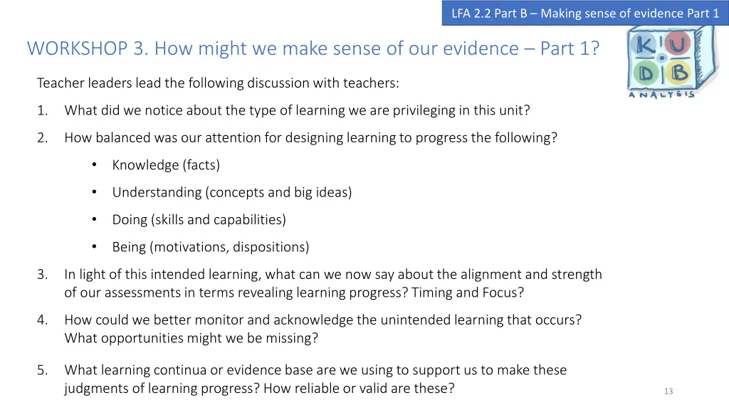 lfa 2 2 part b making sense of evidence part 1