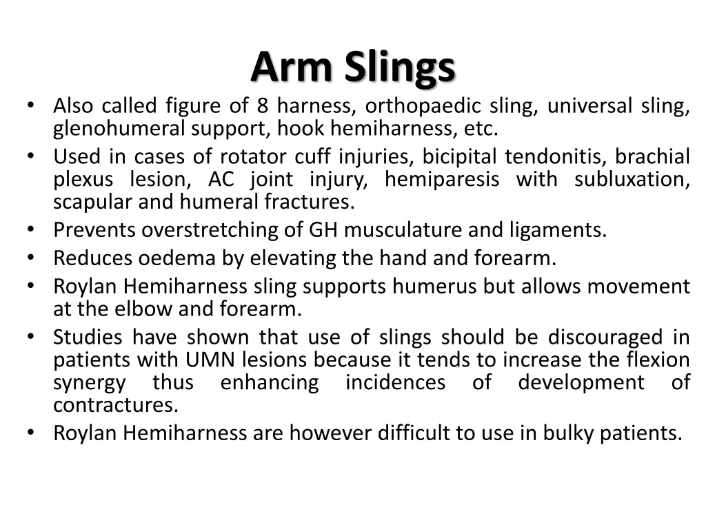 arm slings