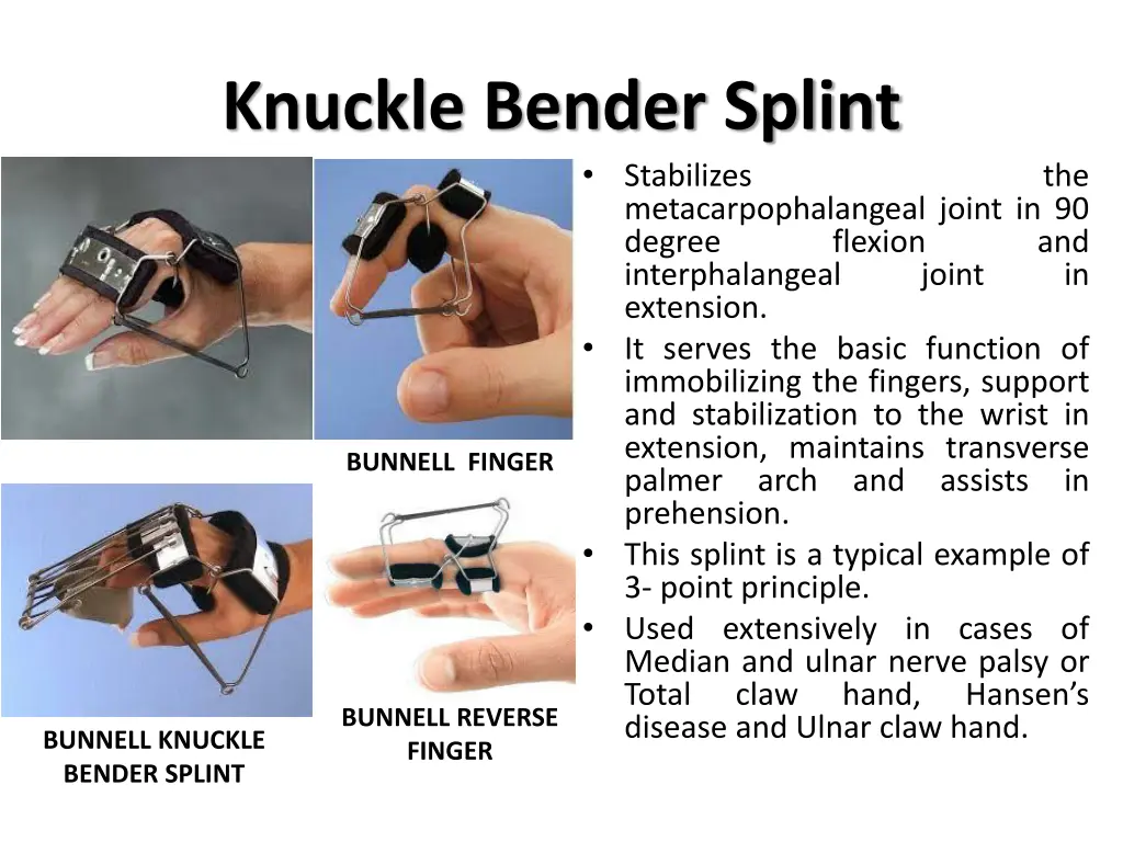 knuckle bender splint