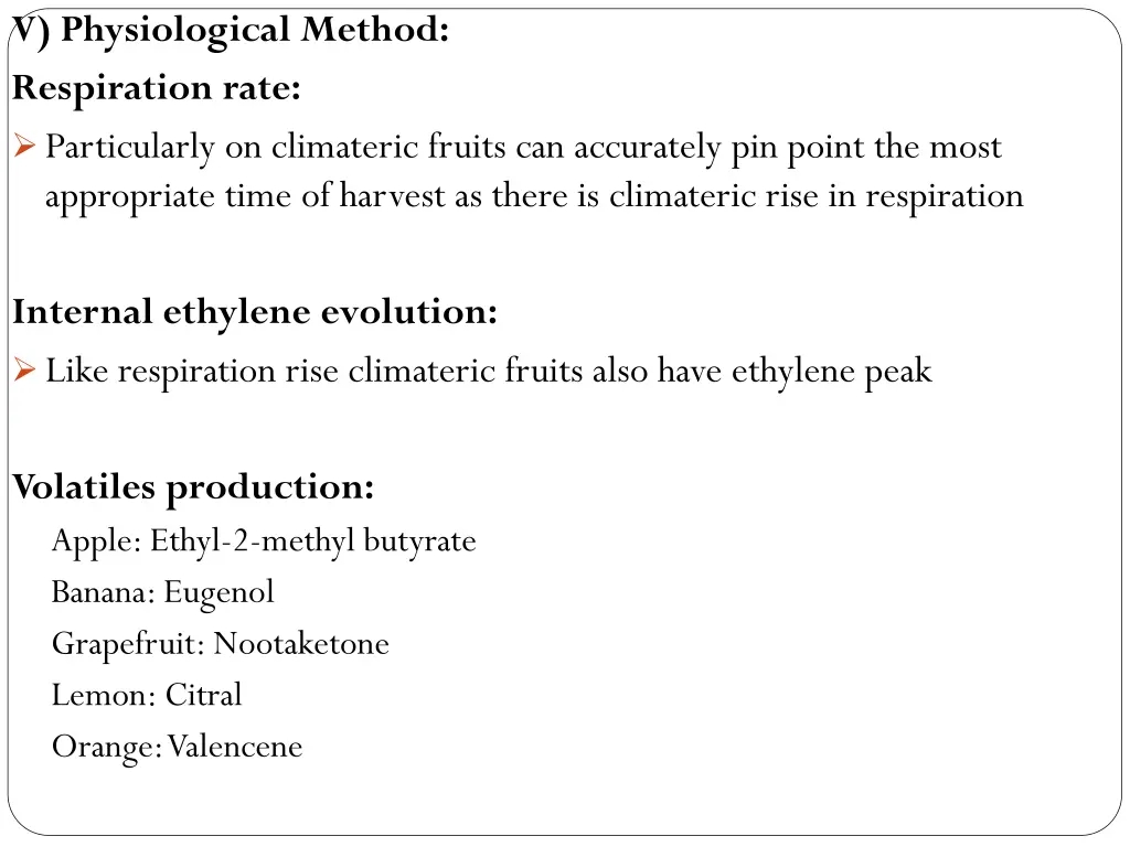 v physiological method respiration rate