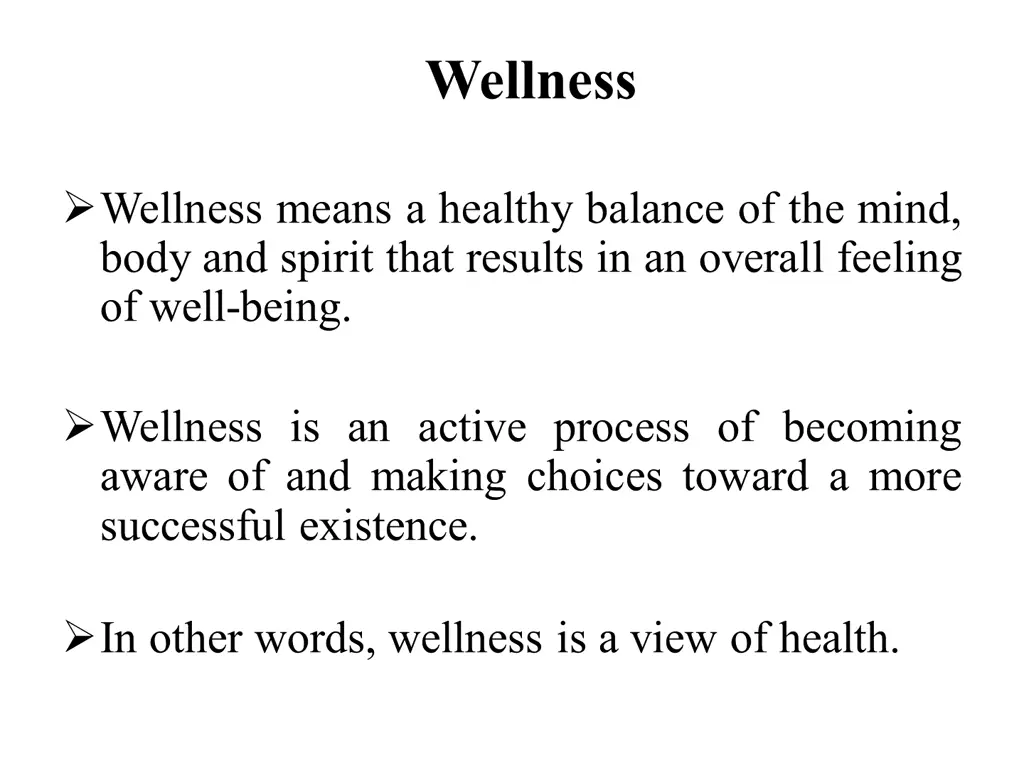 wellness