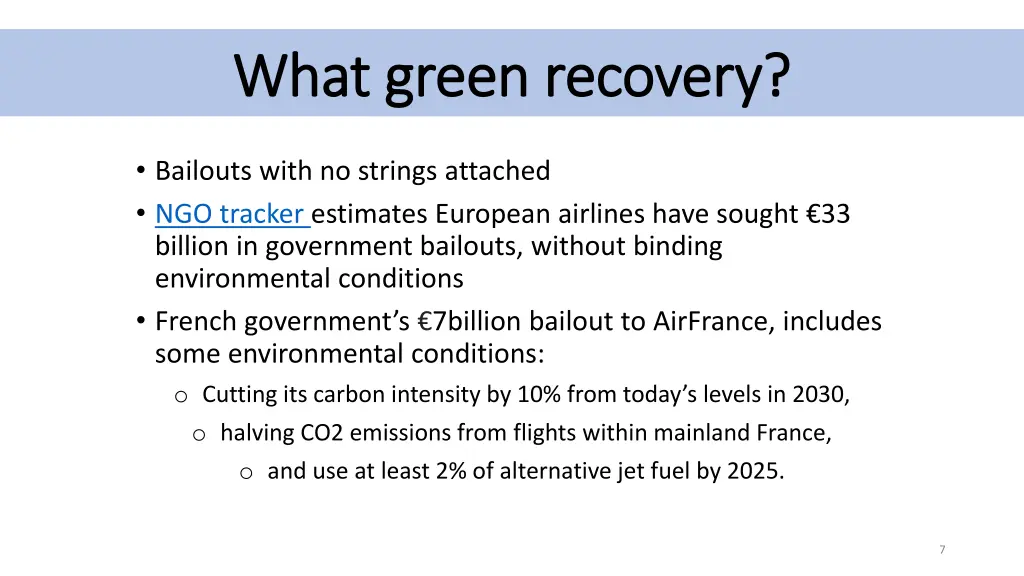 what green recovery what green recovery