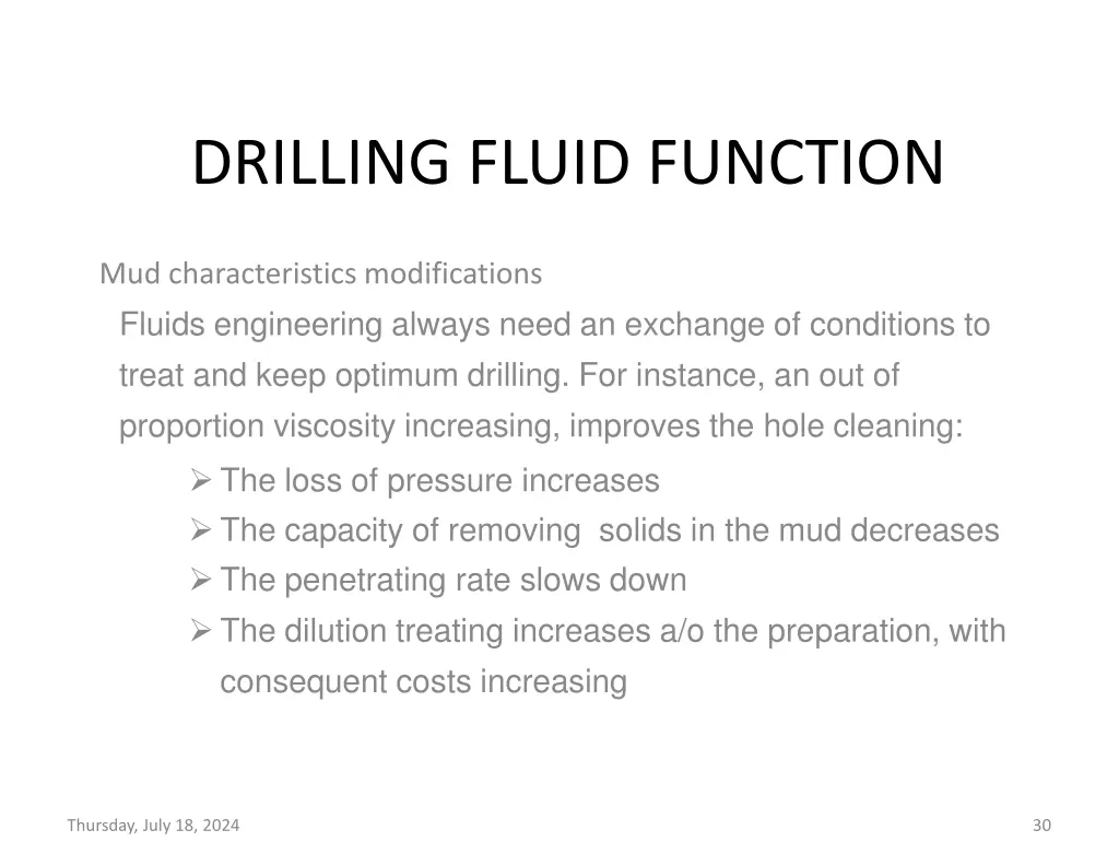 drilling fluid function