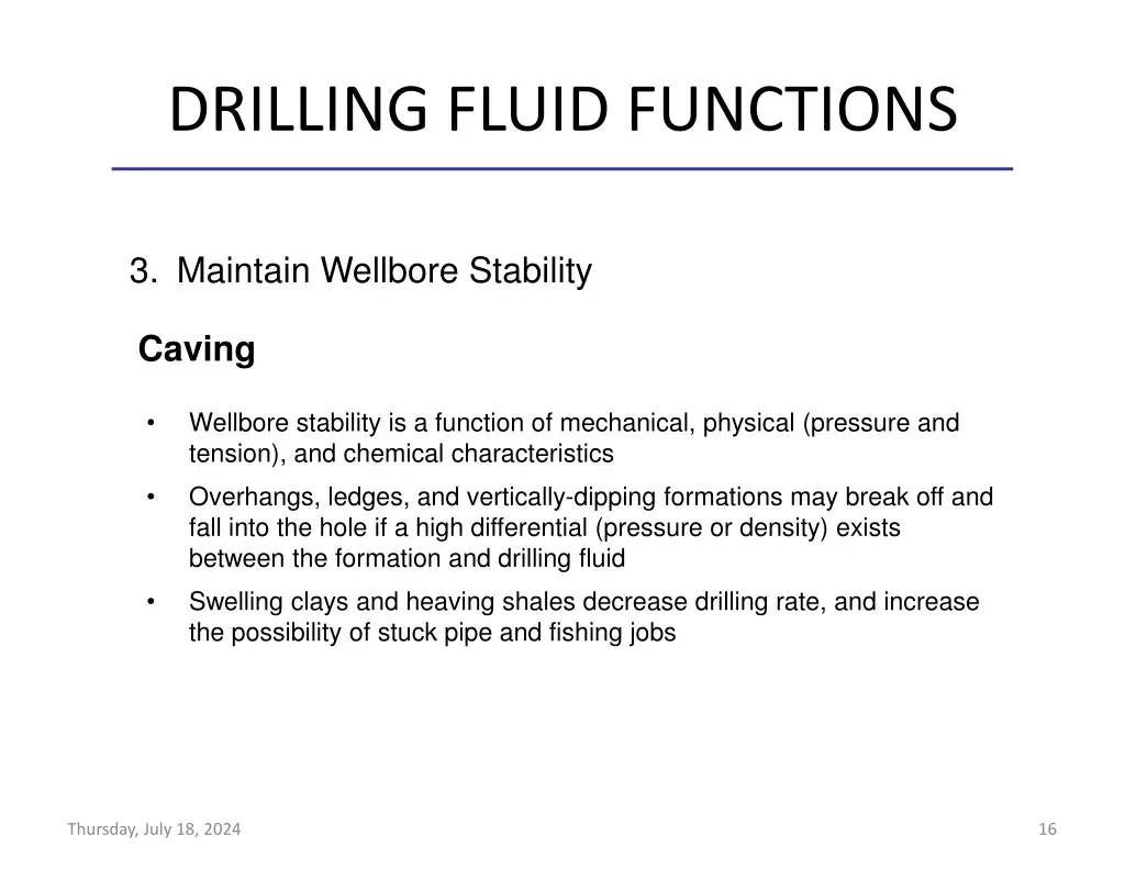 drilling fluid functions 11