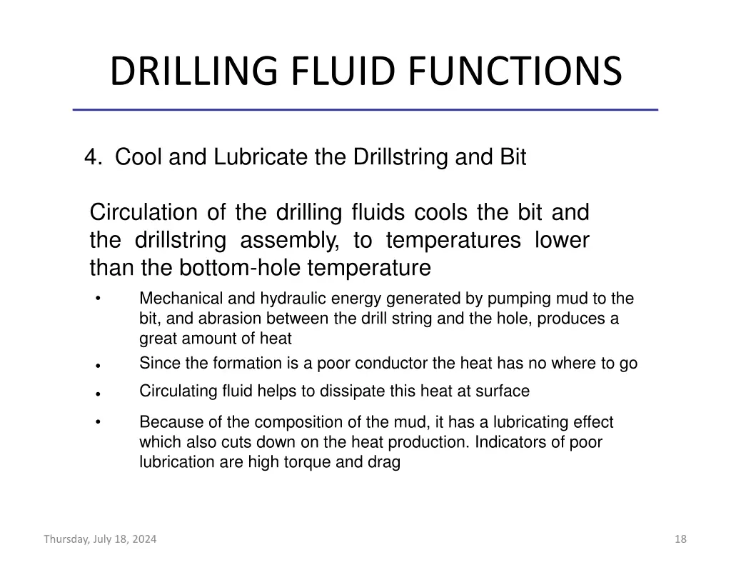 drilling fluid functions 13