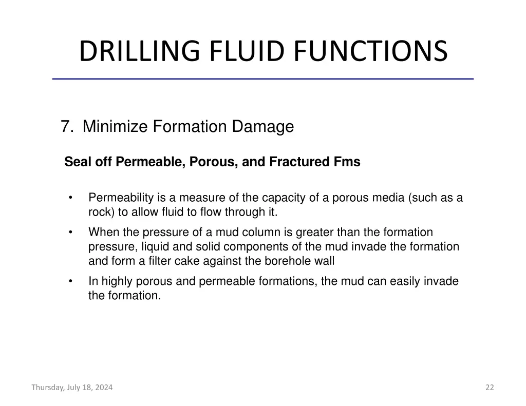 drilling fluid functions 17