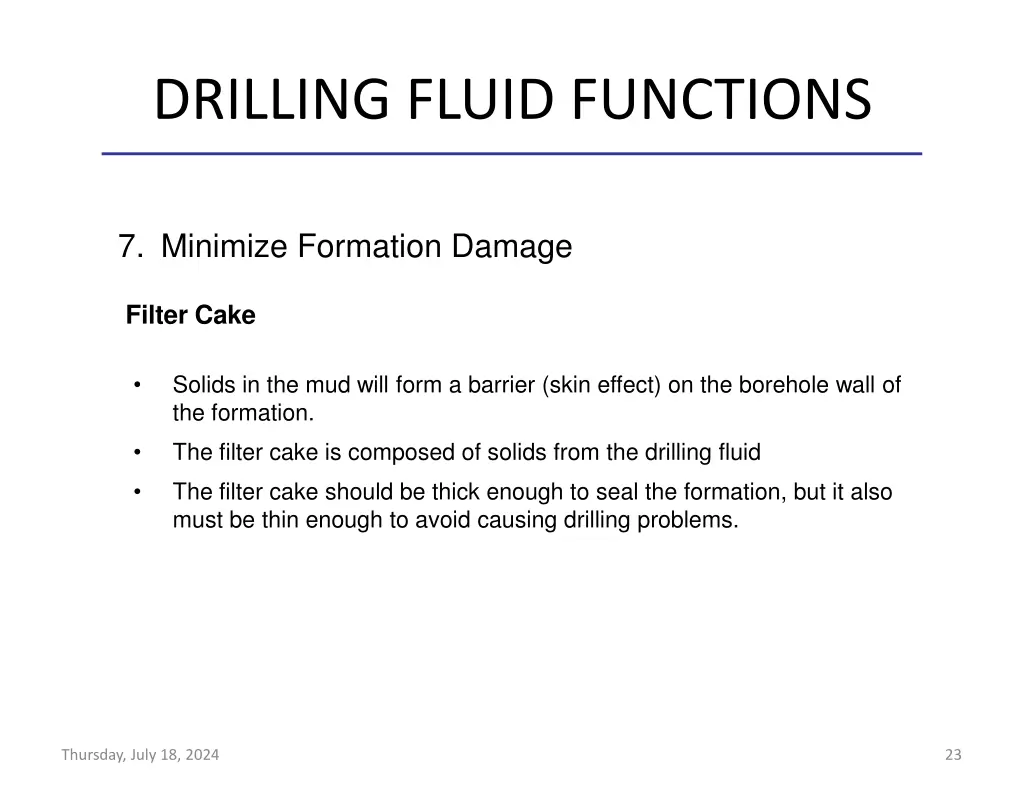 drilling fluid functions 18