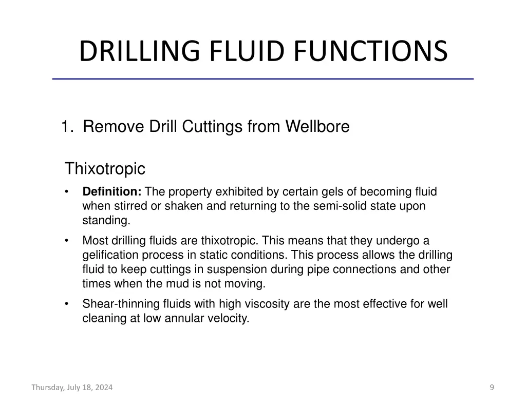 drilling fluid functions 5