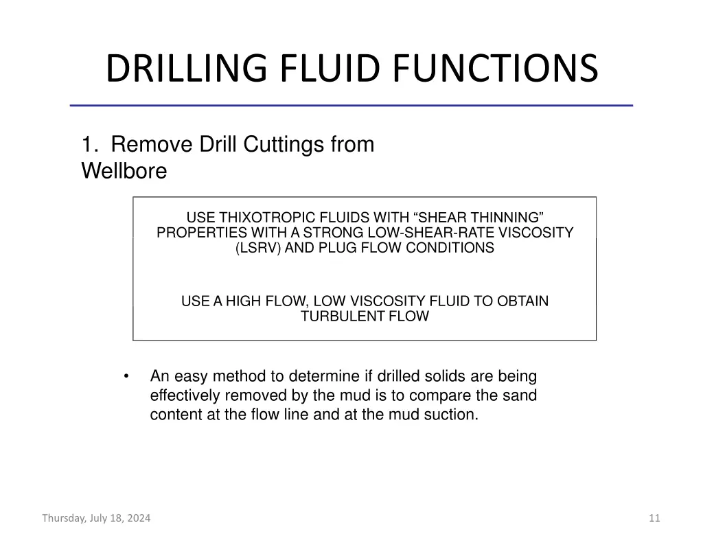 drilling fluid functions 7