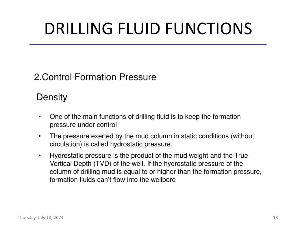 drilling fluid functions 8