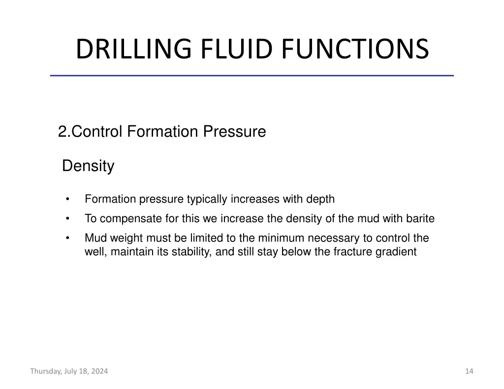 drilling fluid functions 9