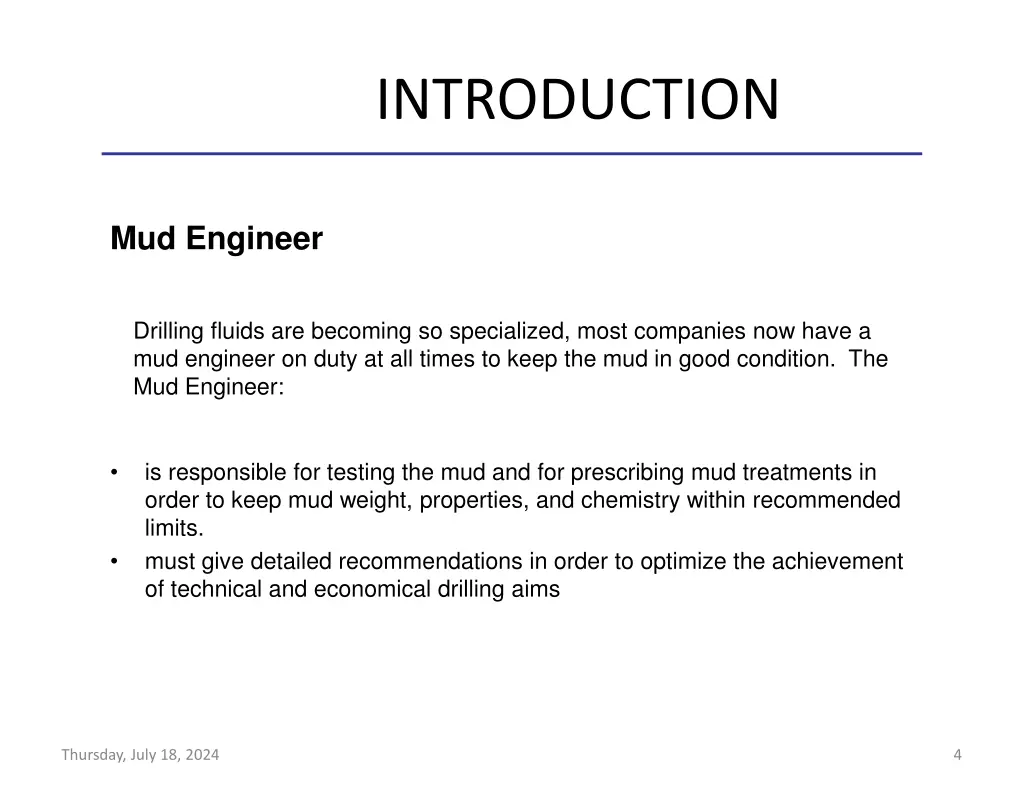 drilling fluid functions introduction