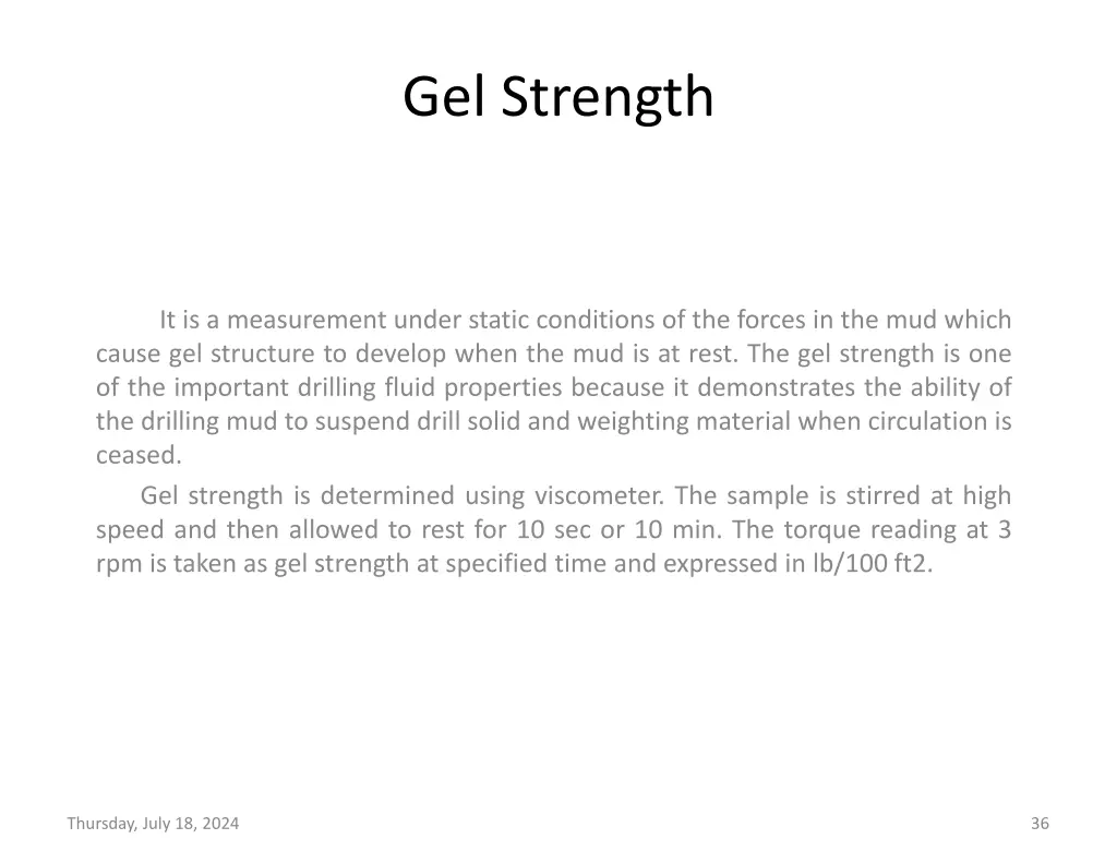 gel strength