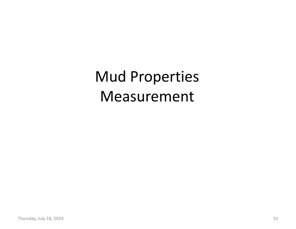 mud properties measurement